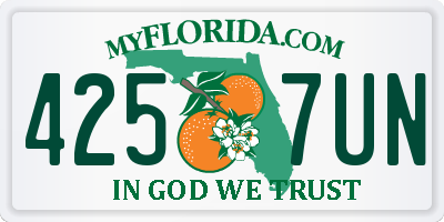 FL license plate 4257UN