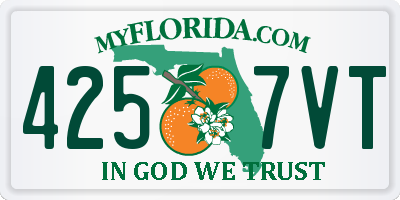 FL license plate 4257VT