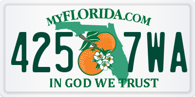 FL license plate 4257WA