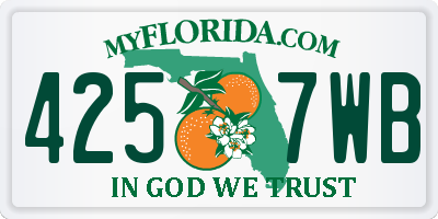 FL license plate 4257WB
