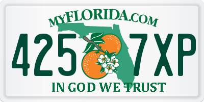 FL license plate 4257XP