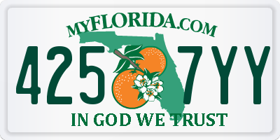 FL license plate 4257YY