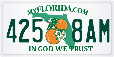 FL license plate 4258AM