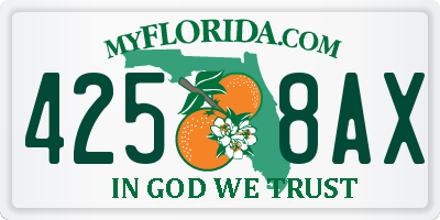 FL license plate 4258AX