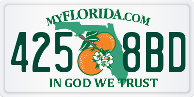 FL license plate 4258BD