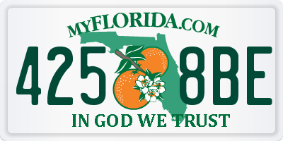 FL license plate 4258BE