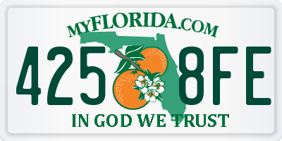 FL license plate 4258FE