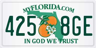 FL license plate 4258GE