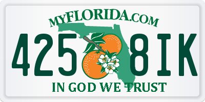FL license plate 4258IK