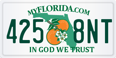 FL license plate 4258NT
