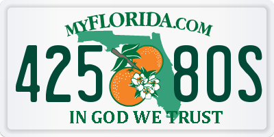 FL license plate 4258OS