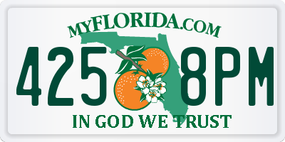 FL license plate 4258PM