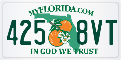 FL license plate 4258VT