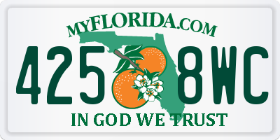 FL license plate 4258WC