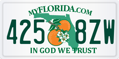 FL license plate 4258ZW