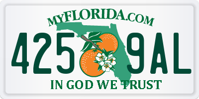 FL license plate 4259AL