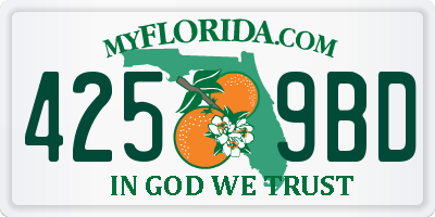 FL license plate 4259BD