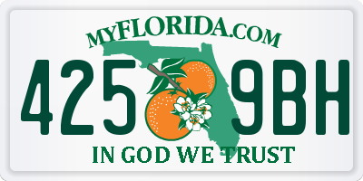 FL license plate 4259BH