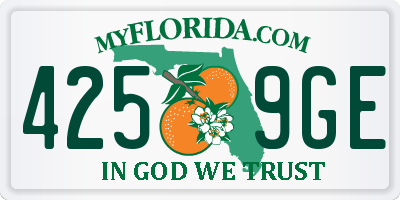 FL license plate 4259GE