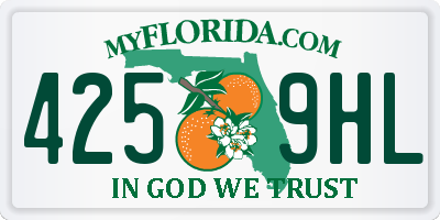 FL license plate 4259HL