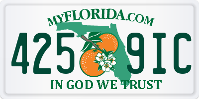 FL license plate 4259IC