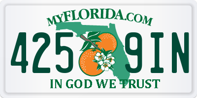 FL license plate 4259IN