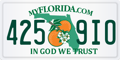 FL license plate 4259IO