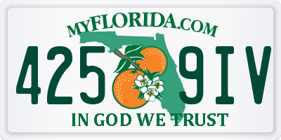FL license plate 4259IV