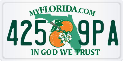 FL license plate 4259PA
