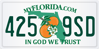 FL license plate 4259SD