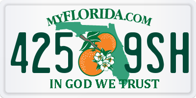 FL license plate 4259SH