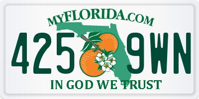FL license plate 4259WN