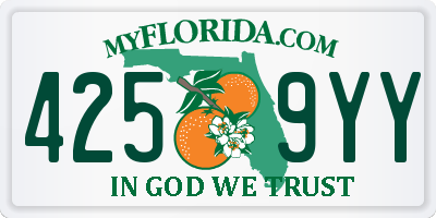 FL license plate 4259YY