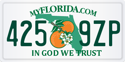 FL license plate 4259ZP