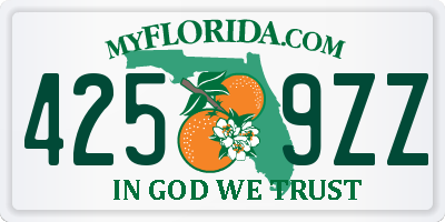 FL license plate 4259ZZ