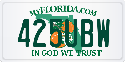 FL license plate 425UBW