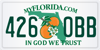 FL license plate 4260BB