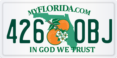 FL license plate 4260BJ