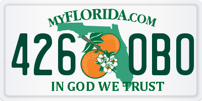 FL license plate 4260BO