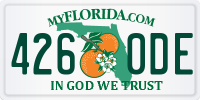FL license plate 4260DE