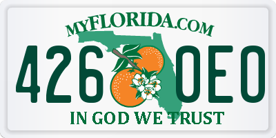 FL license plate 4260EO