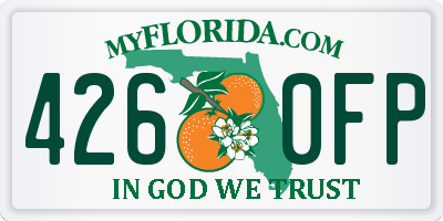 FL license plate 4260FP