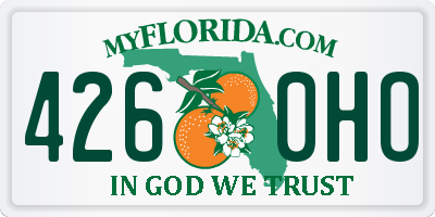 FL license plate 4260HO