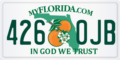 FL license plate 4260JB