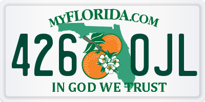 FL license plate 4260JL