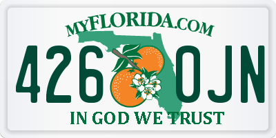 FL license plate 4260JN