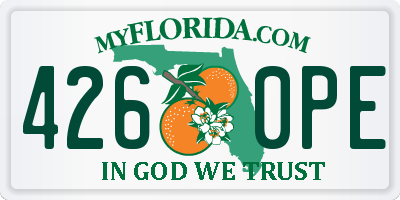 FL license plate 4260PE