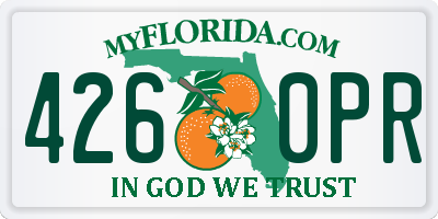 FL license plate 4260PR