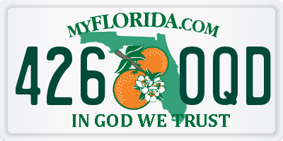 FL license plate 4260QD