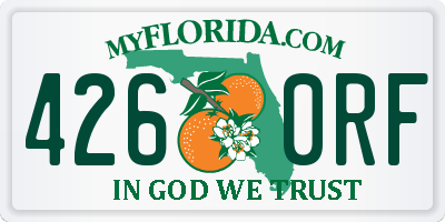 FL license plate 4260RF